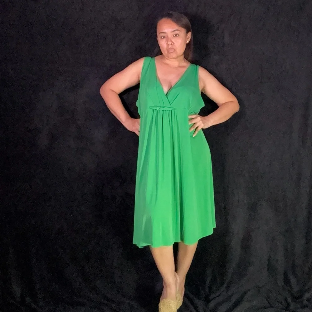 Aa Studio Emerald Green Midi Dress - Picture 4 of 8
